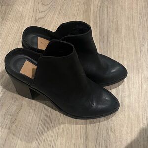 Dolce Vita Black Leather Mules